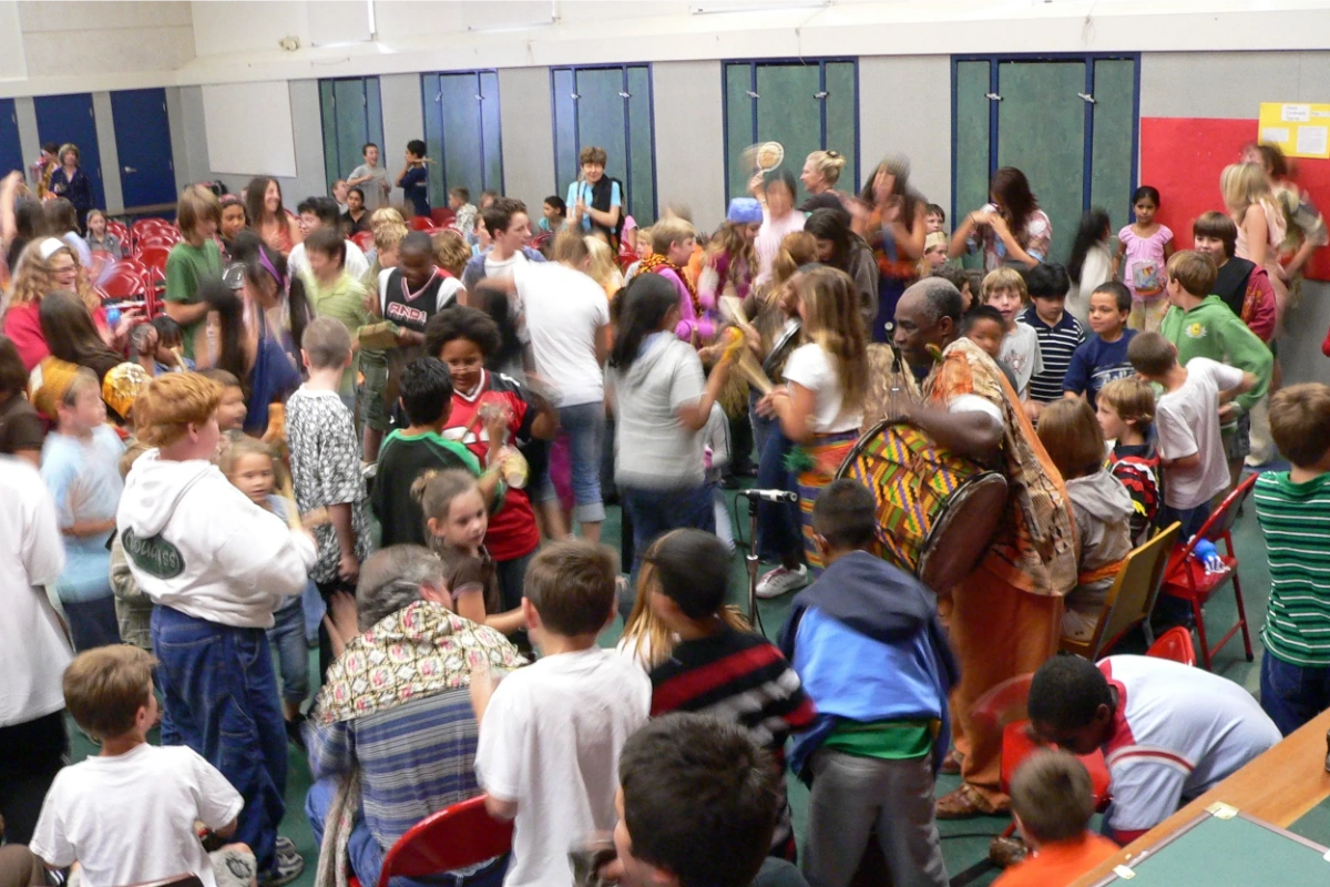 Drum circle community celebration